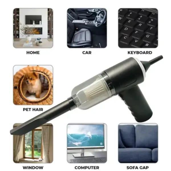 Portable Mini Vacuum Cleaner | Rechargeable Cordless | Home, Car & Office Use