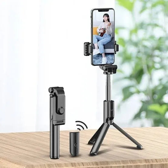 4-in-1 Bluetooth Selfie Stick Tripod | LED Light + Wireless Remote | For TikTok, Reels & Vlogs