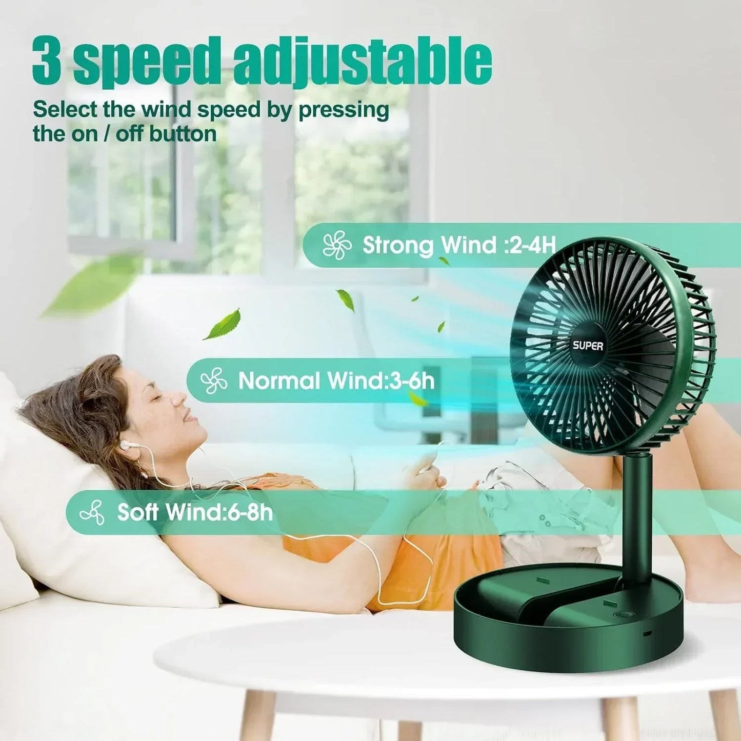 Portable USB Rechargeable Mini Fan – Foldable | Summer Essential