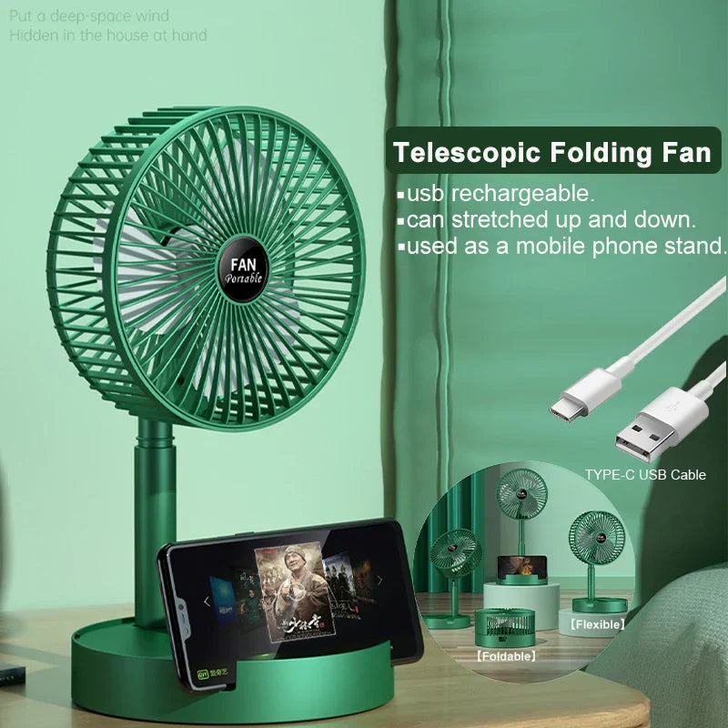 Portable USB Rechargeable Mini Fan – Foldable | Summer Essential