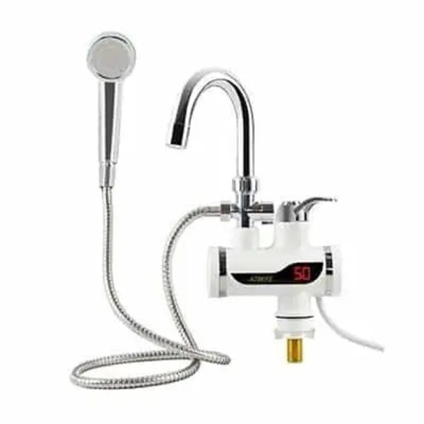 Instant Electric Water Heater Tap with Shower | 3-Second Hot Water | Digital Temperature Display
