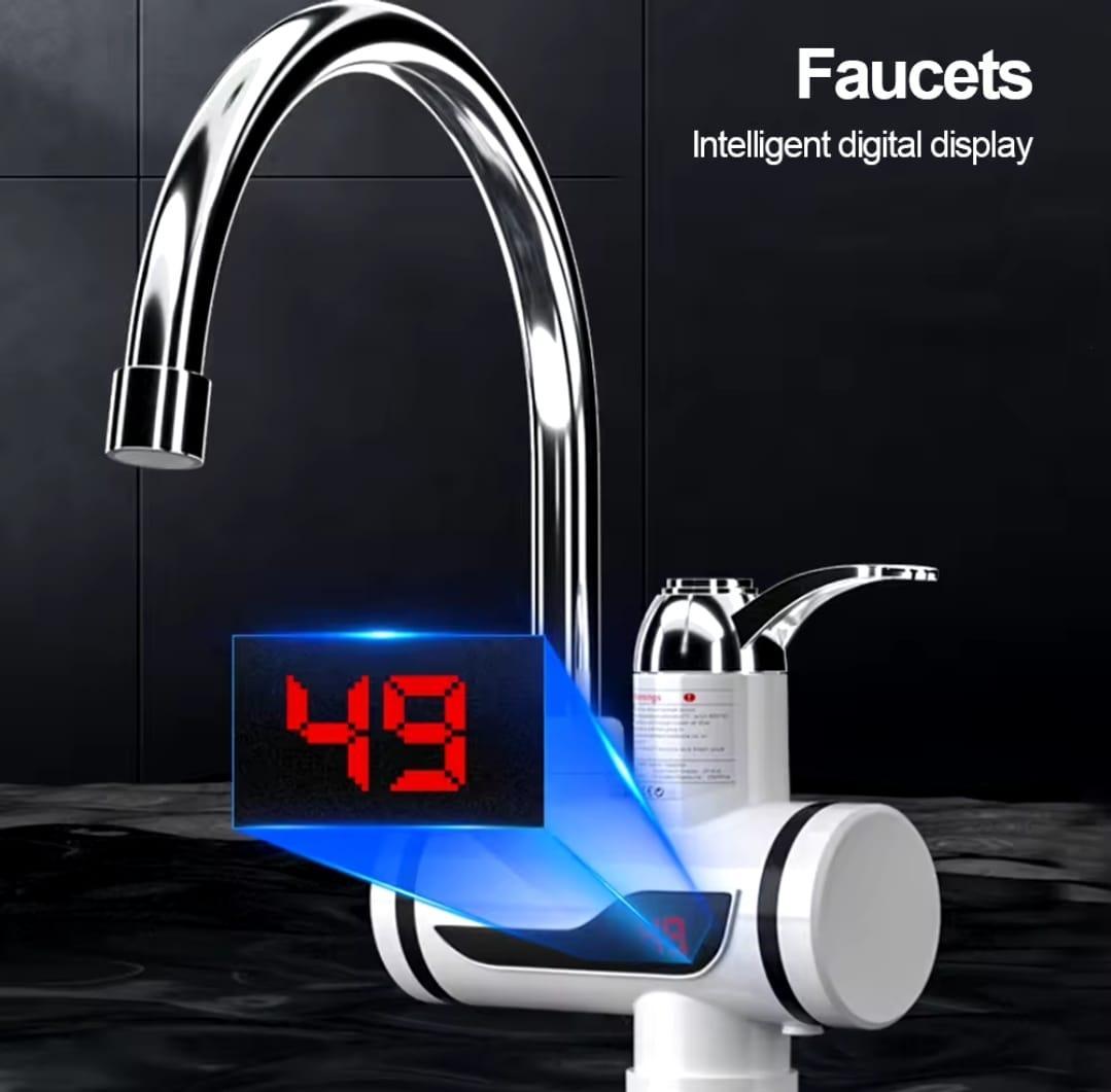 Instant Electric Water Heater Tap with Shower | 3-Second Hot Water | Digital Temperature Display